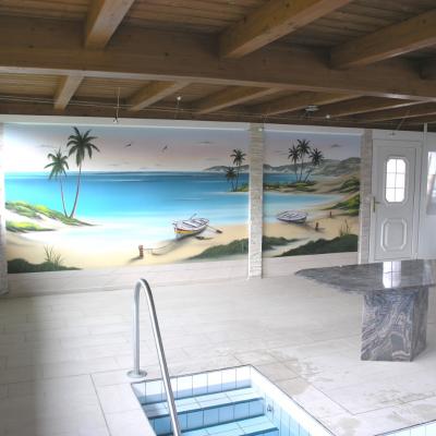 Hallenbad mit Karibiklook
