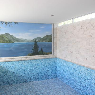 Hallenbad mit Tessiner Bild